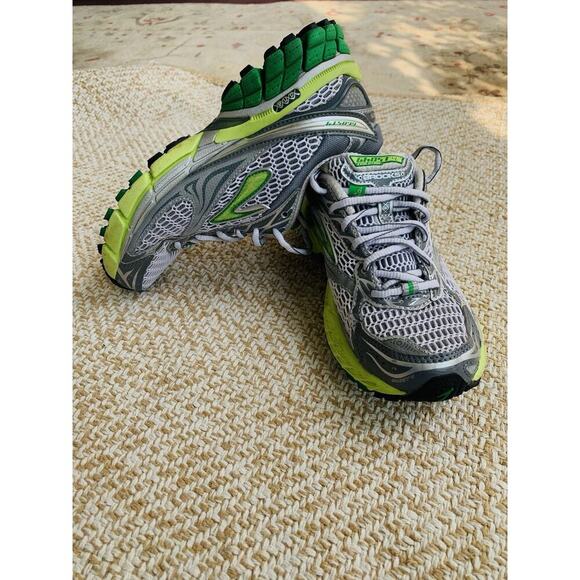 Brooks Womens Ghost 4 Evolution Athletic Shoes Silver Green Mesh Running 6.5 - Picture 2 of 10